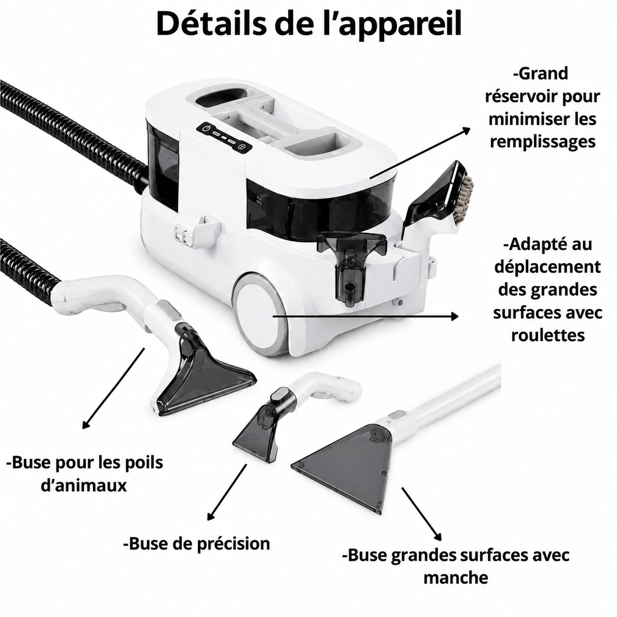 Shampouineuse Ravivea™ grande surface 800 W