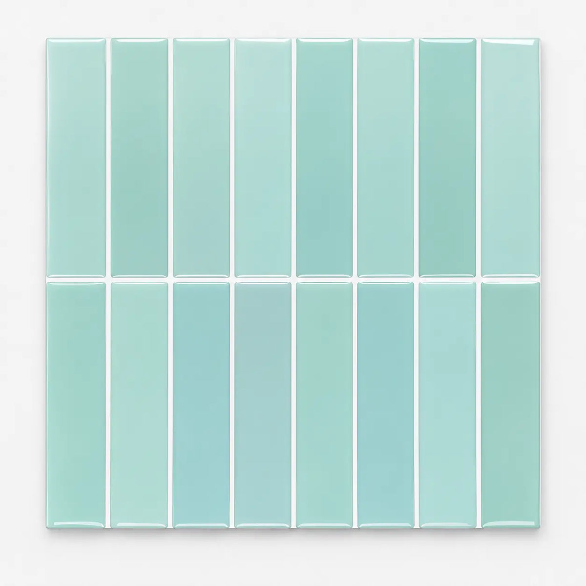 Stria – Carrelage mural adhésif 3D vert d'eau – vue principale