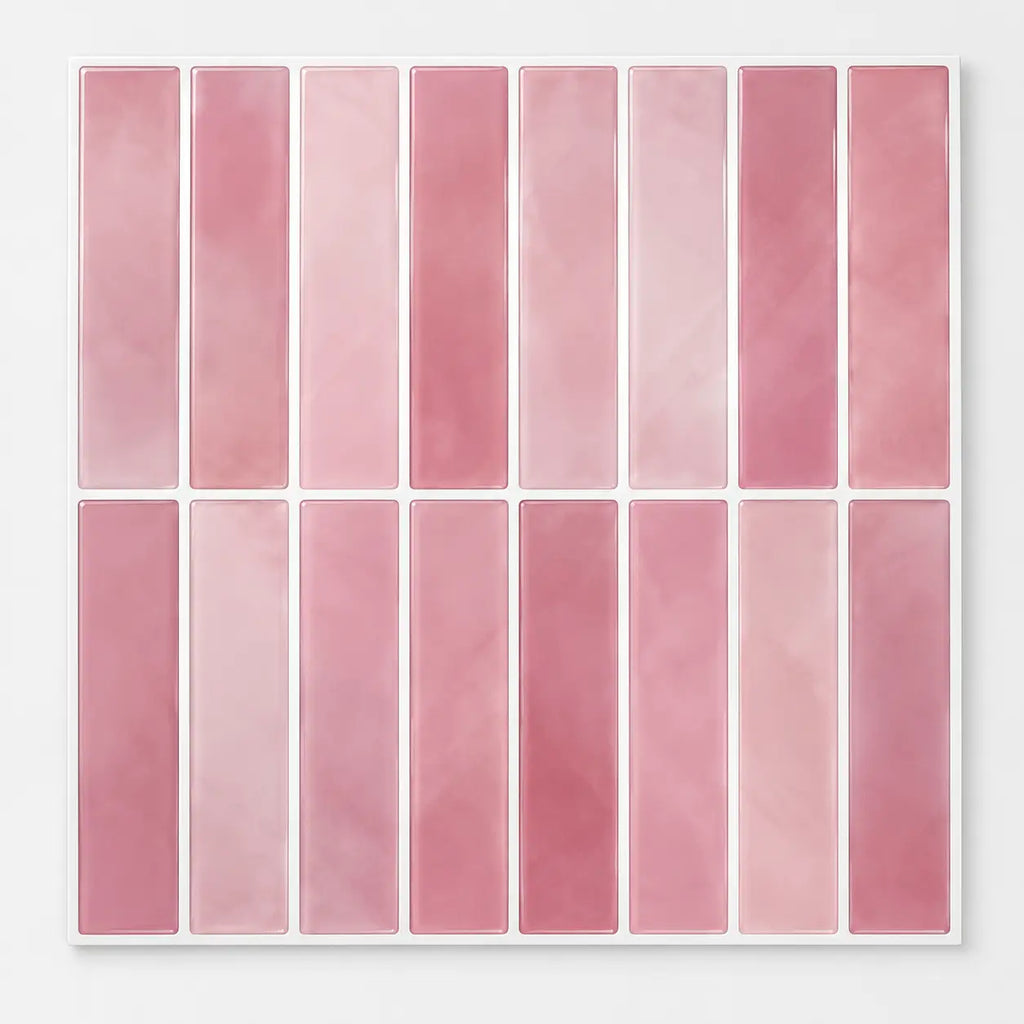 Stria – Carrelage mural adhésif 3D vieux rose – vue principale