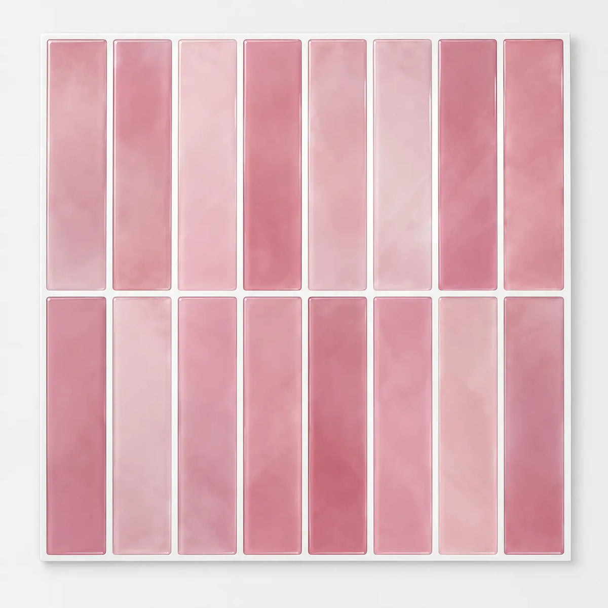 Stria – Carrelage mural adhésif 3D vieux rose – vue principale