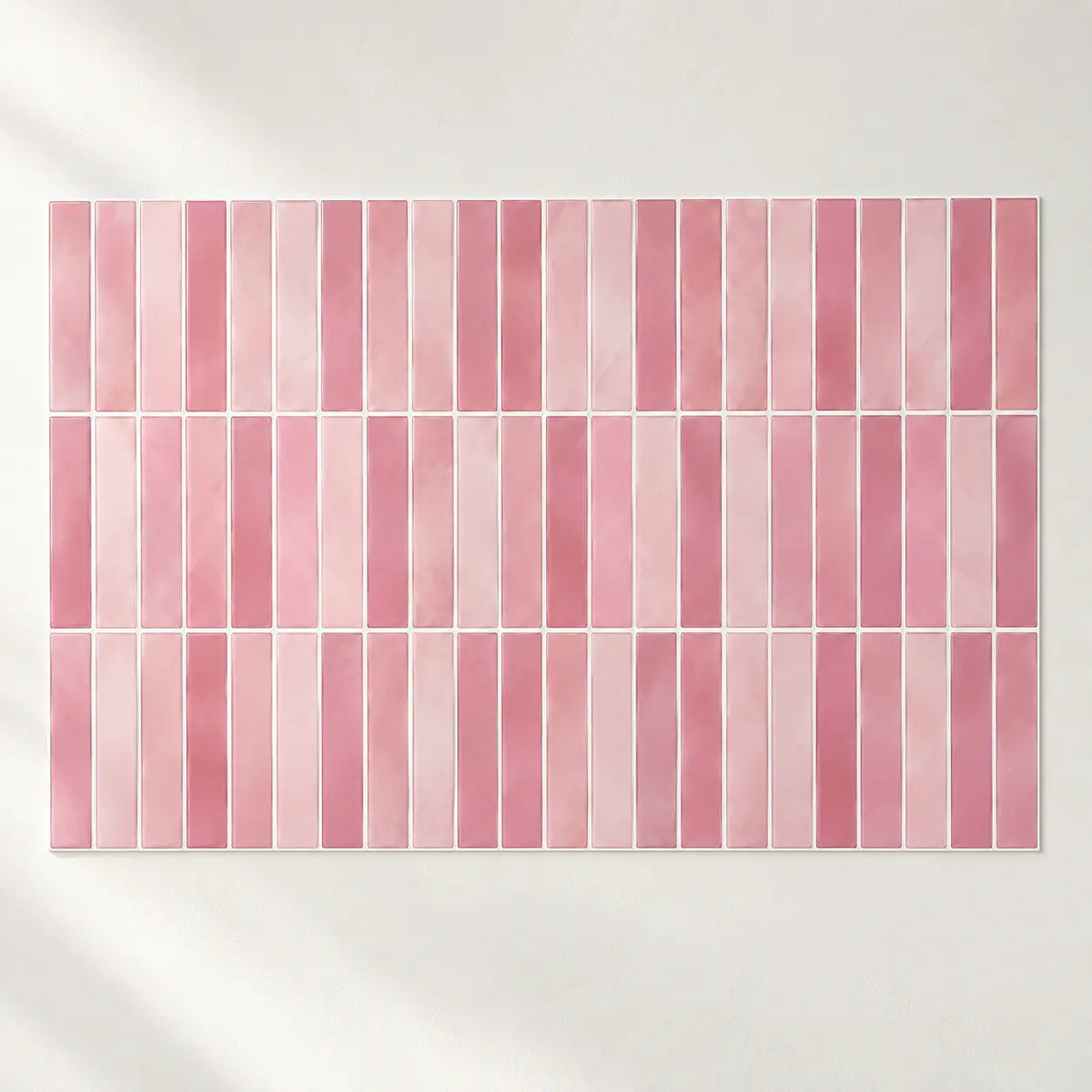 Stria – Carrelage mural adhésif 3D vieux rose – détail ou mise en situation, vue 5
