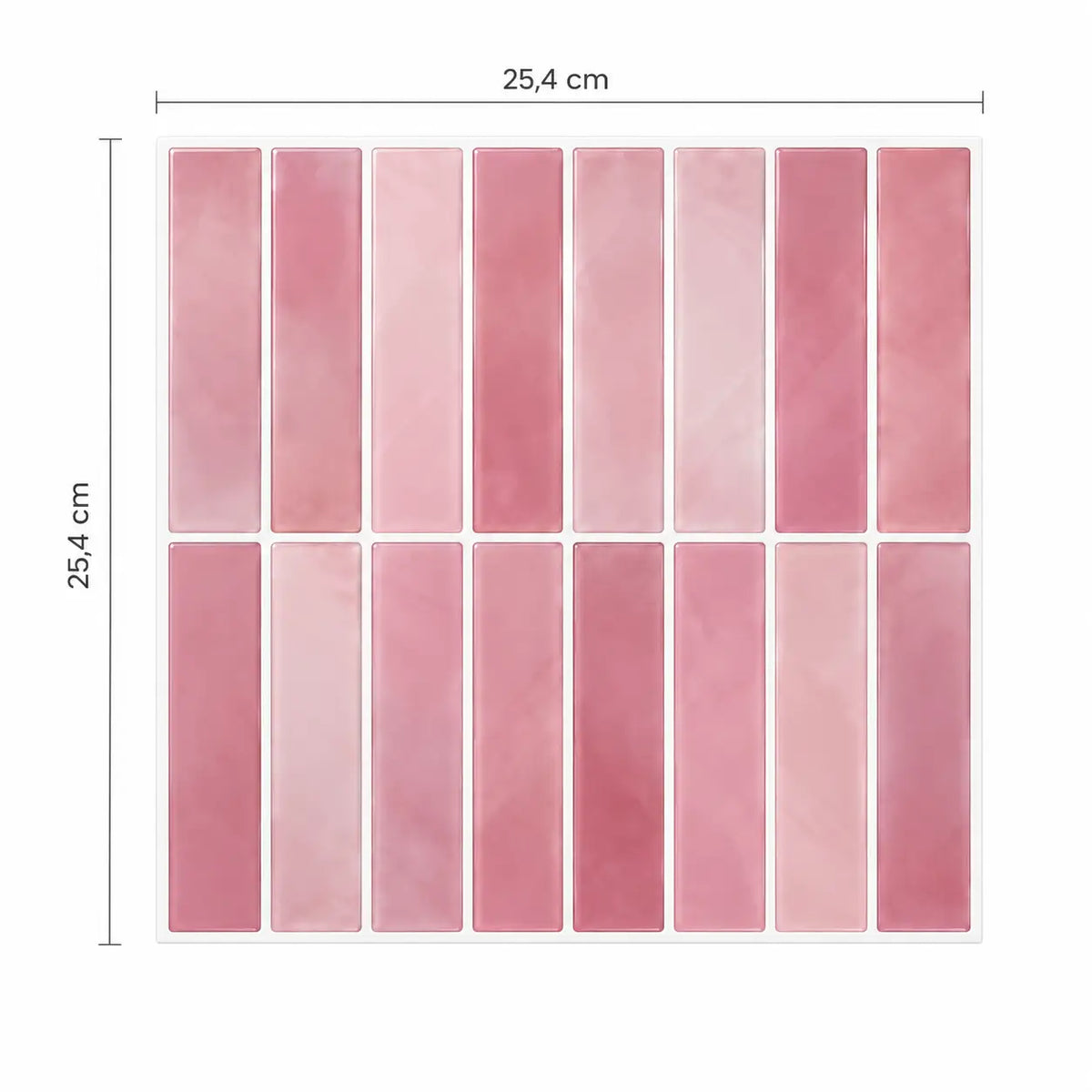 Stria – Carrelage mural adhésif 3D vieux rose – détail ou mise en situation, vue 7