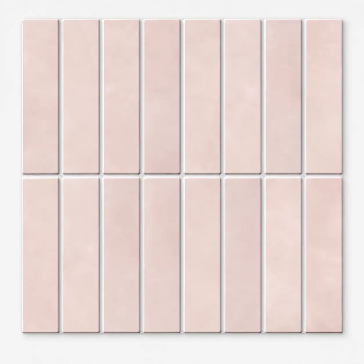 Stria – Carrelage mural adhésif 3D rose poudré – vue principale