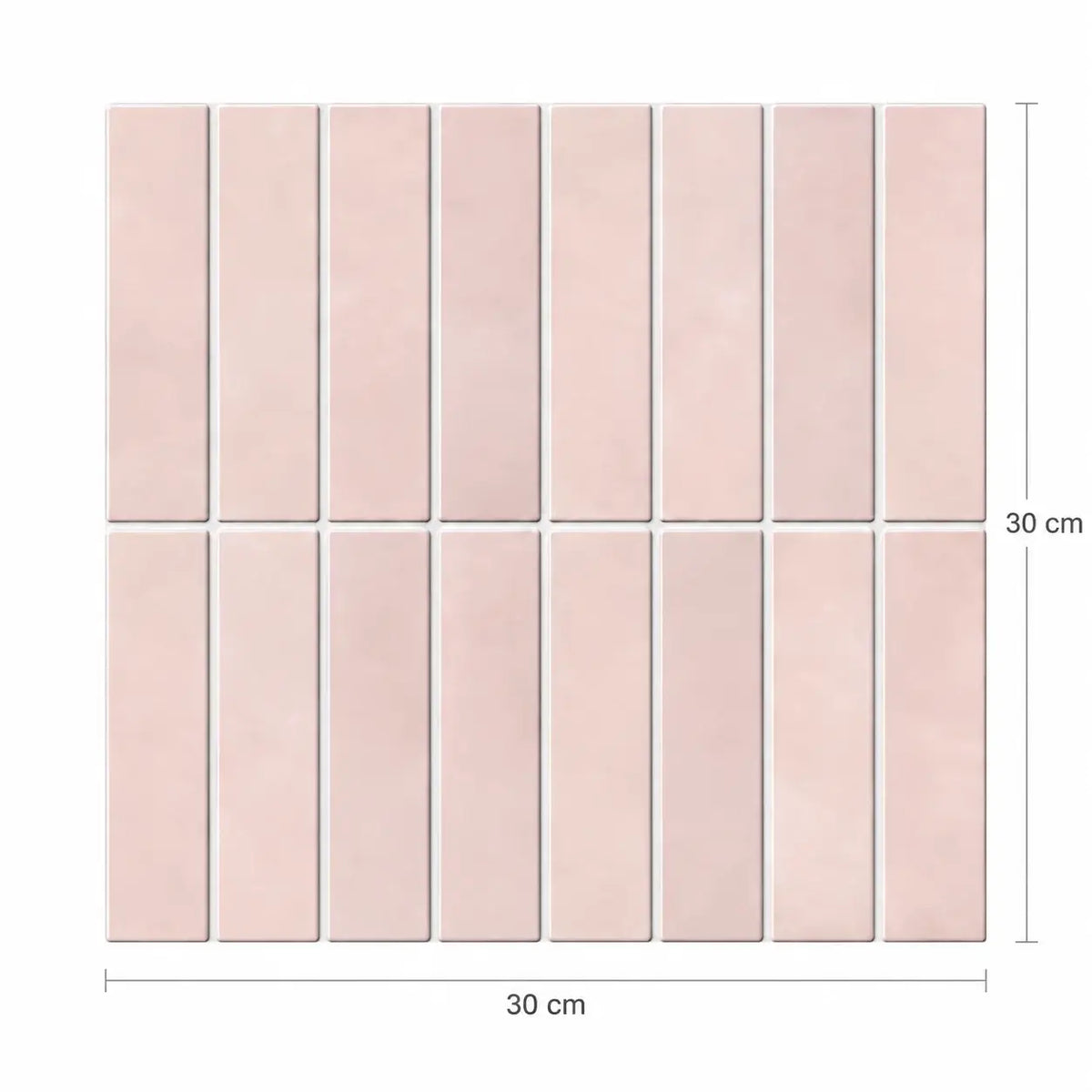 Stria – Carrelage mural adhésif 3D rose poudré – détail ou mise en situation, vue 7