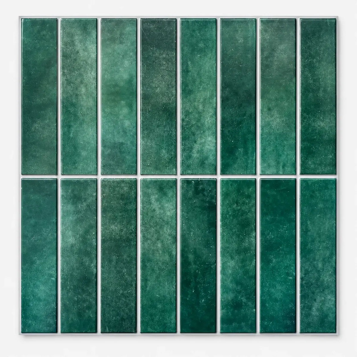 Stria – Carrelage mural adhésif 3D vert émeraude – vue principale