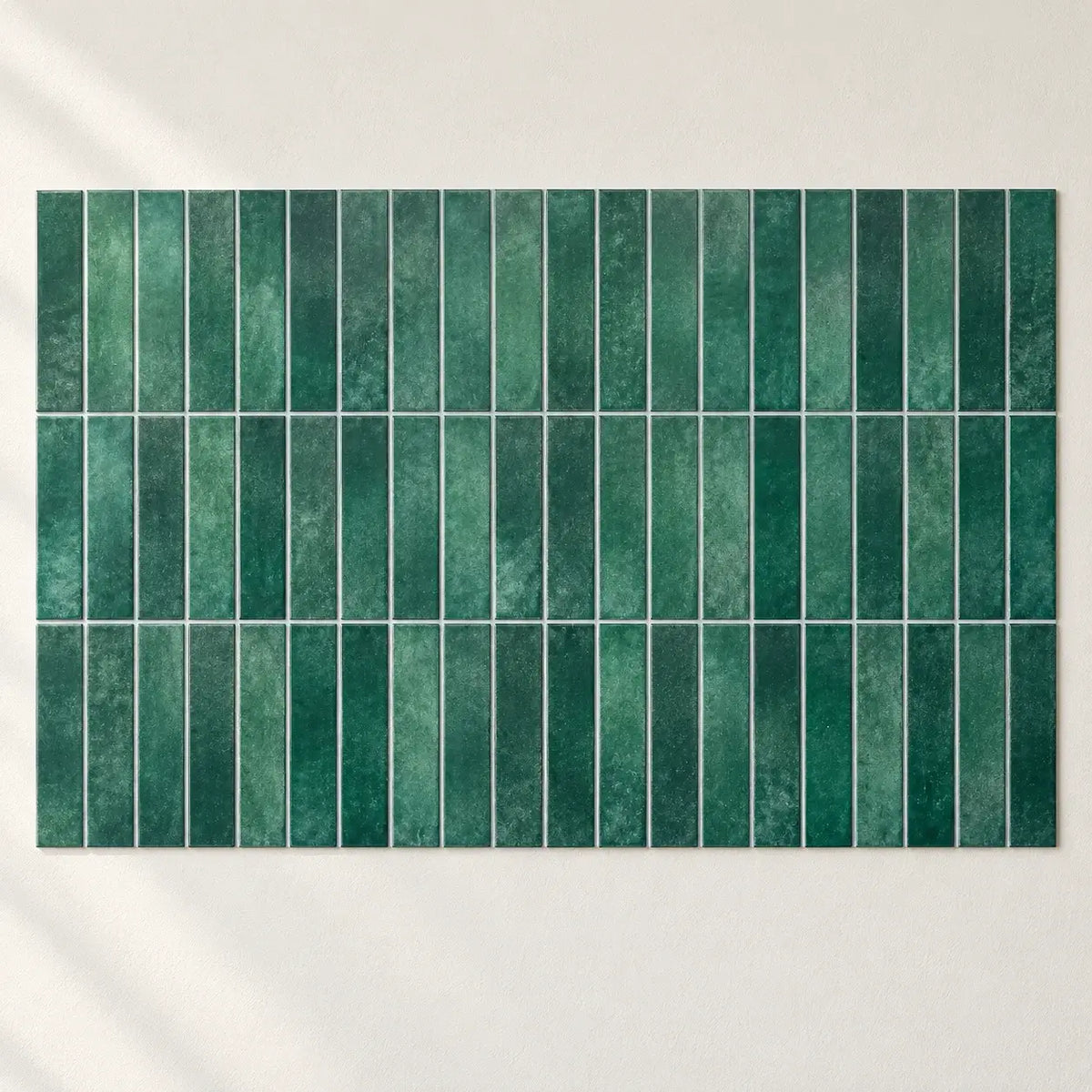 Stria – Carrelage mural adhésif 3D vert émeraude – détail ou mise en situation, vue 5