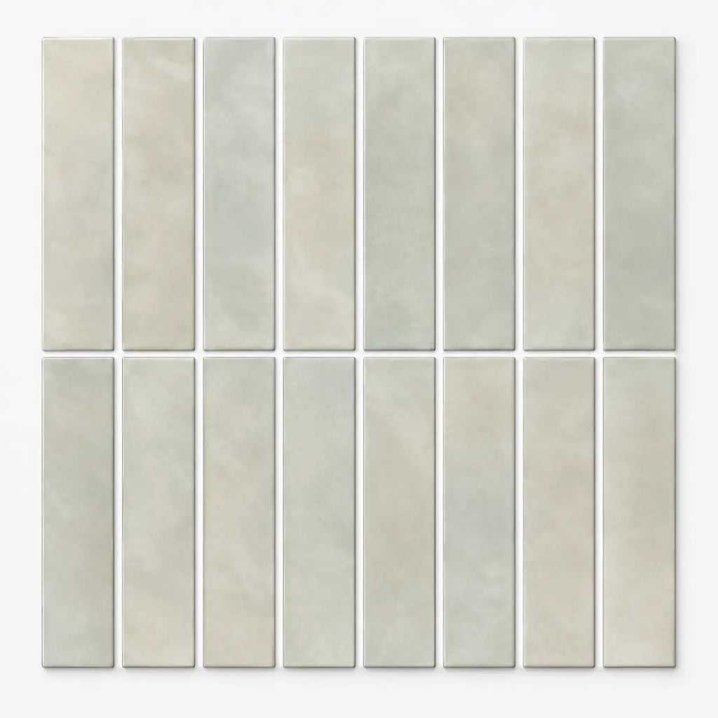 Stria – Carrelage mural adhésif 3D vert grisé – vue principale