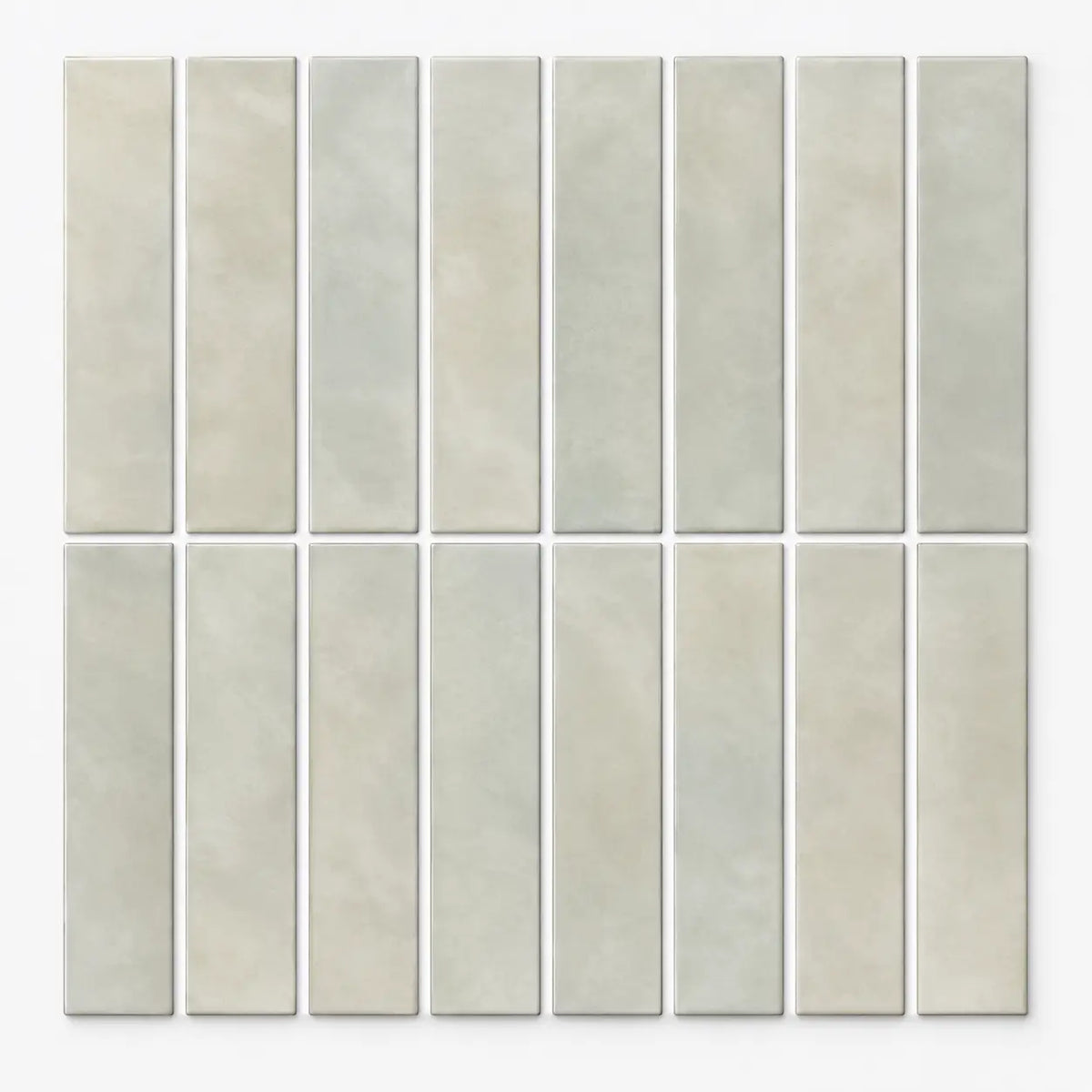 Stria – Carrelage mural adhésif 3D vert grisé – vue principale