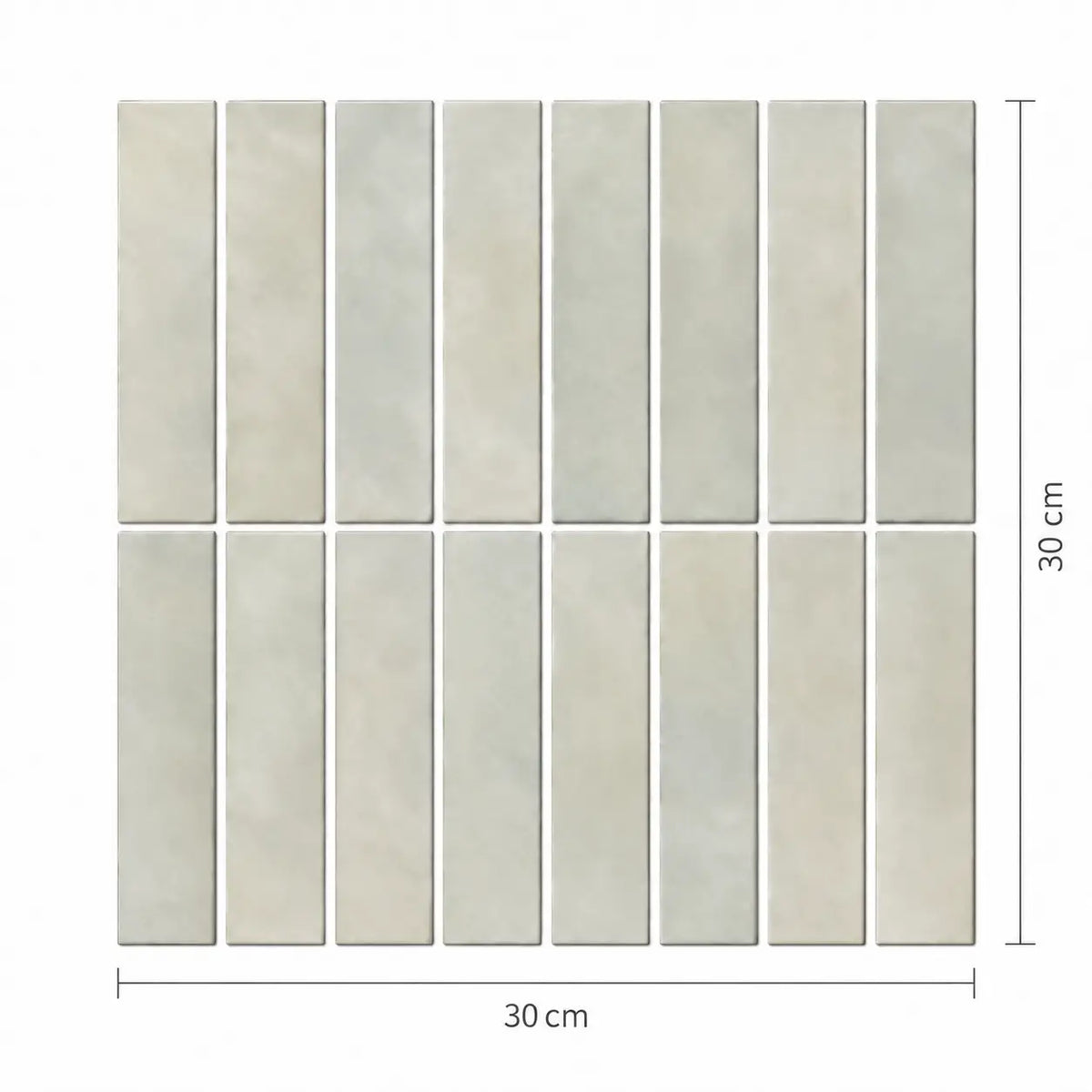Stria – Carrelage mural adhésif 3D vert grisé – détail ou mise en situation, vue 7
