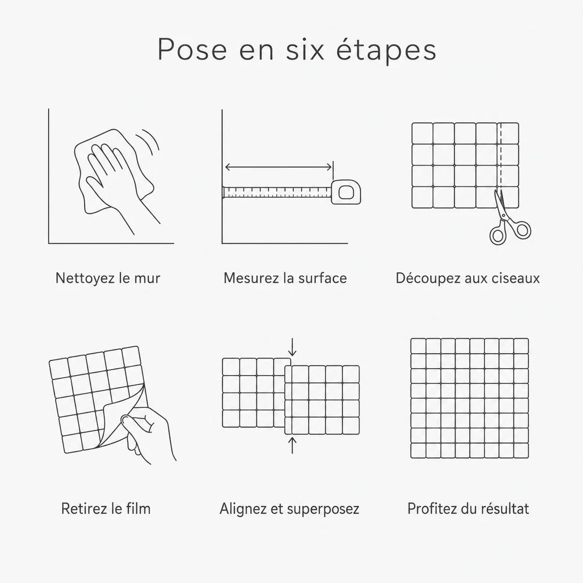 Minéra – Carrelage mural adhésif effet marbre blanc doré – détail ou mise en situation, vue 7