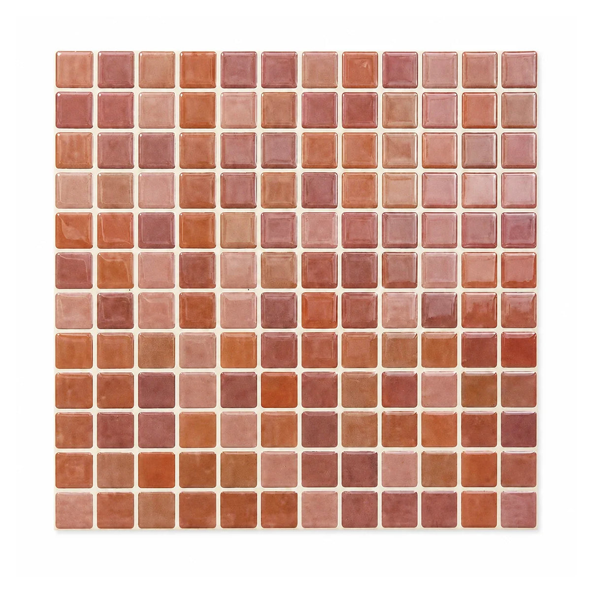 Mosaïca – Carrelage mural adhésif 3D orange terracotta – vue principale