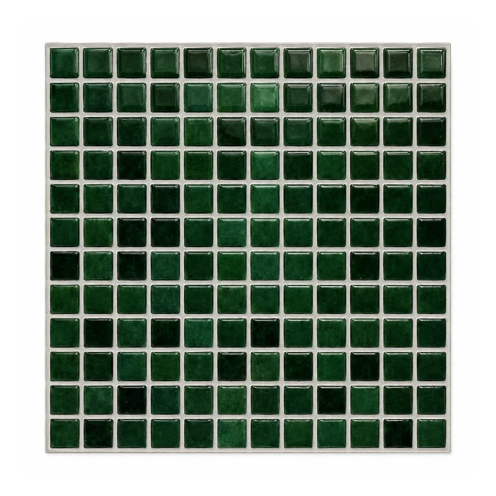 Mosaïca – Carrelage mural adhésif 3D vert bouteille – vue principale