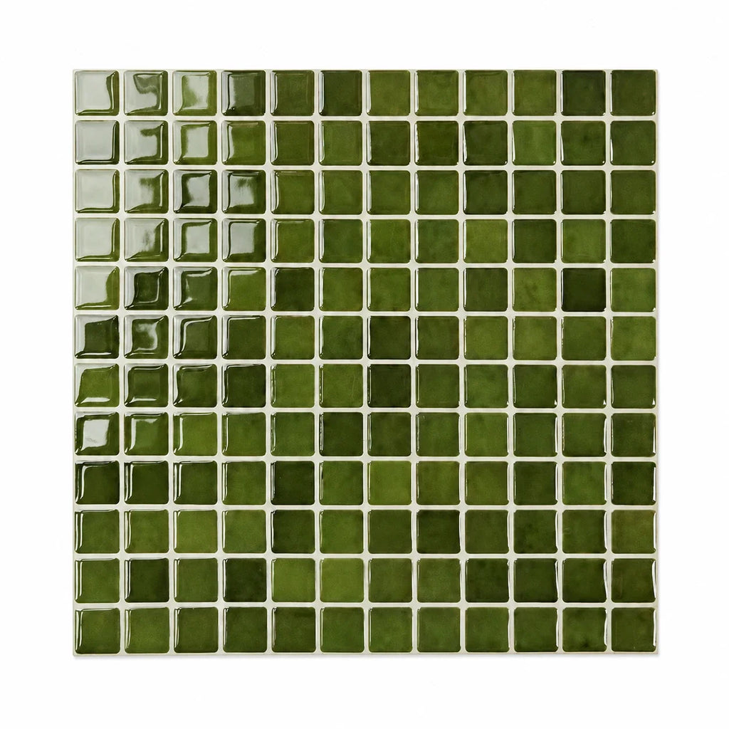 Mosaïca – Carrelage mural adhésif 3D vert olive – vue principale