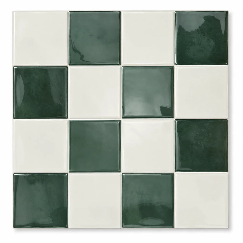 Mosaïca – Carrelage mural adhésif 3D damier vert sapin – vue principale
