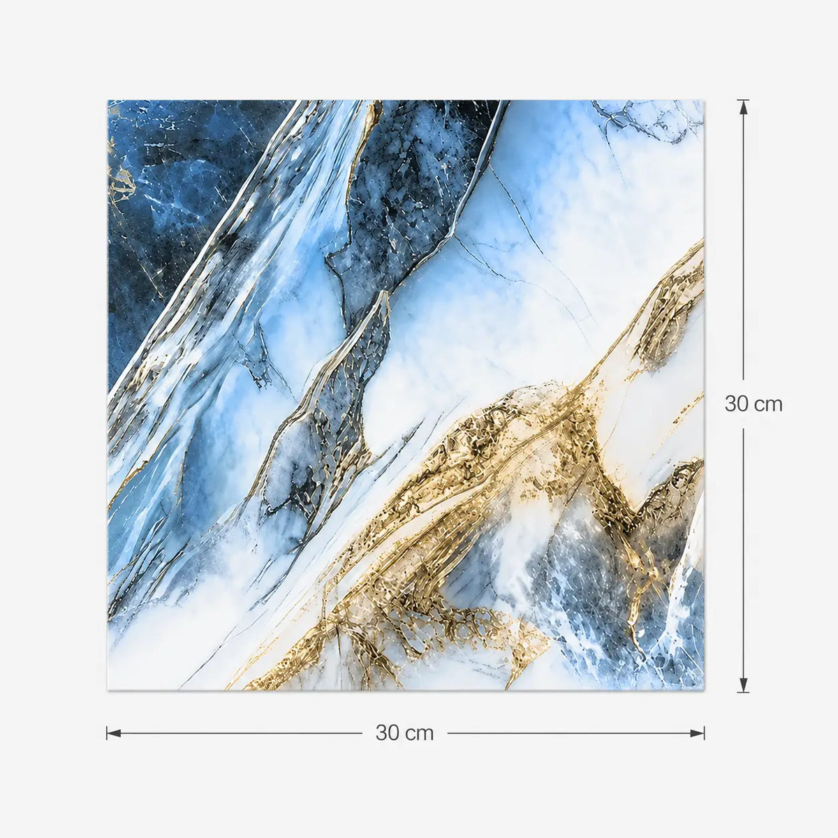 Minéra – Carrelage mural adhésif effet marbre bleu doré – détail ou mise en situation, vue 5