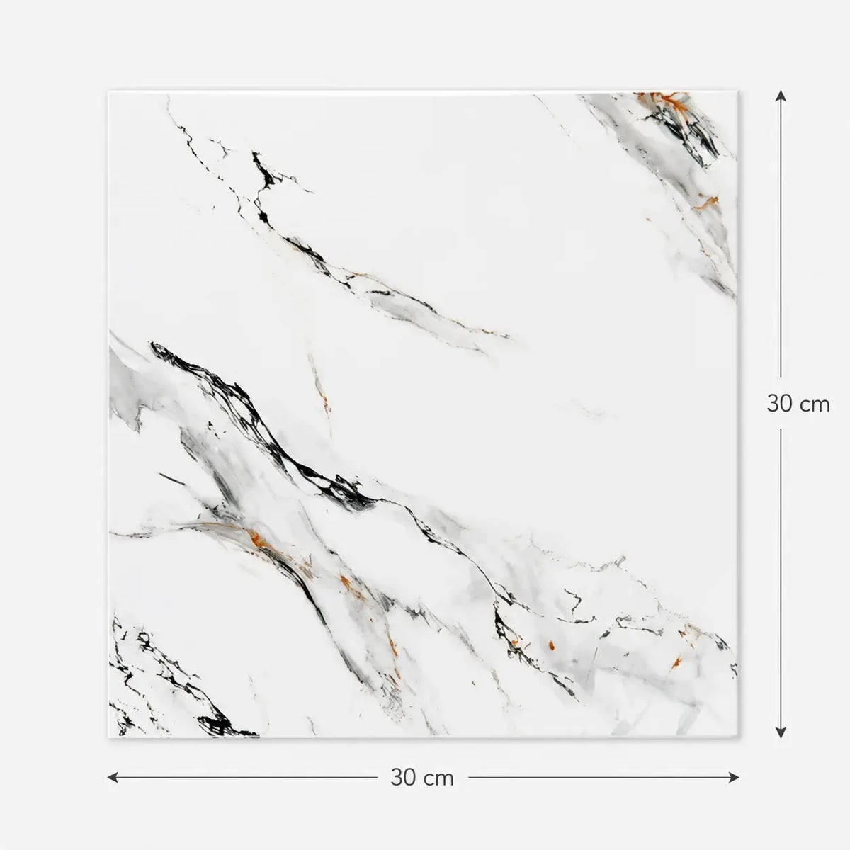 Minéra – Carrelage mural adhésif effet marbre blanc anthracite – détail ou mise en situation, vue 5
