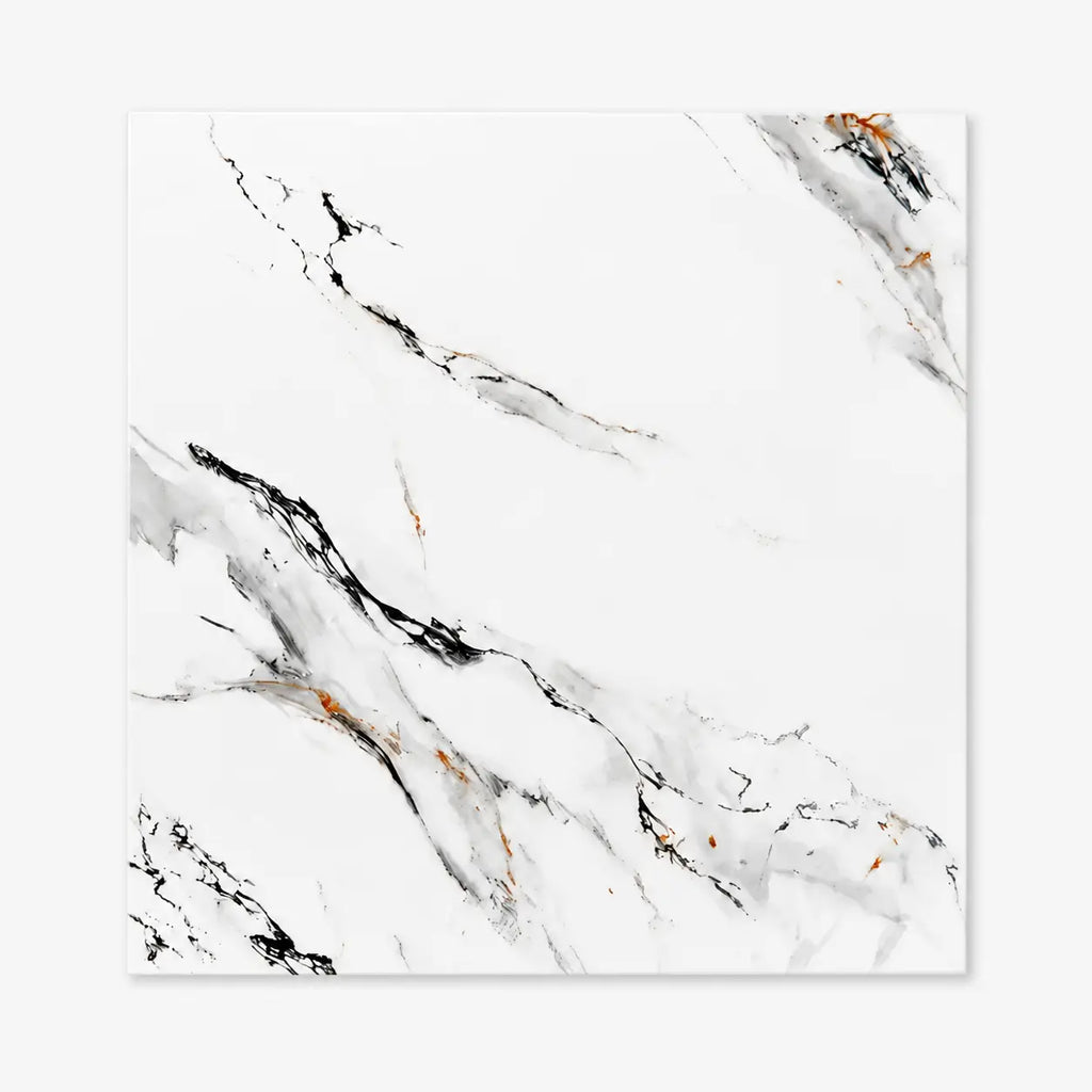 Minéra – Carrelage mural adhésif effet marbre blanc anthracite – vue principale