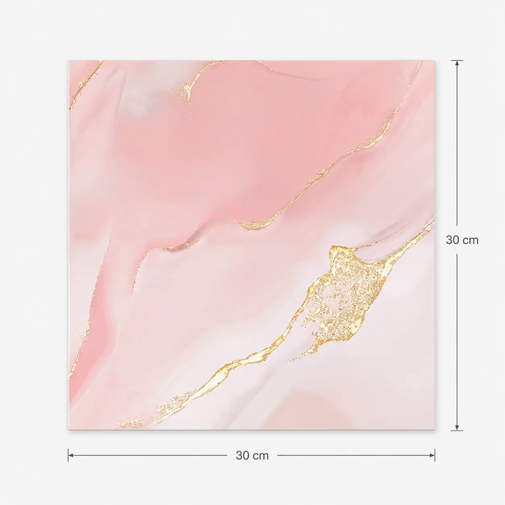 Minéra – Carrelage mural adhésif effet marbre rose doré – détail ou mise en situation, vue 5