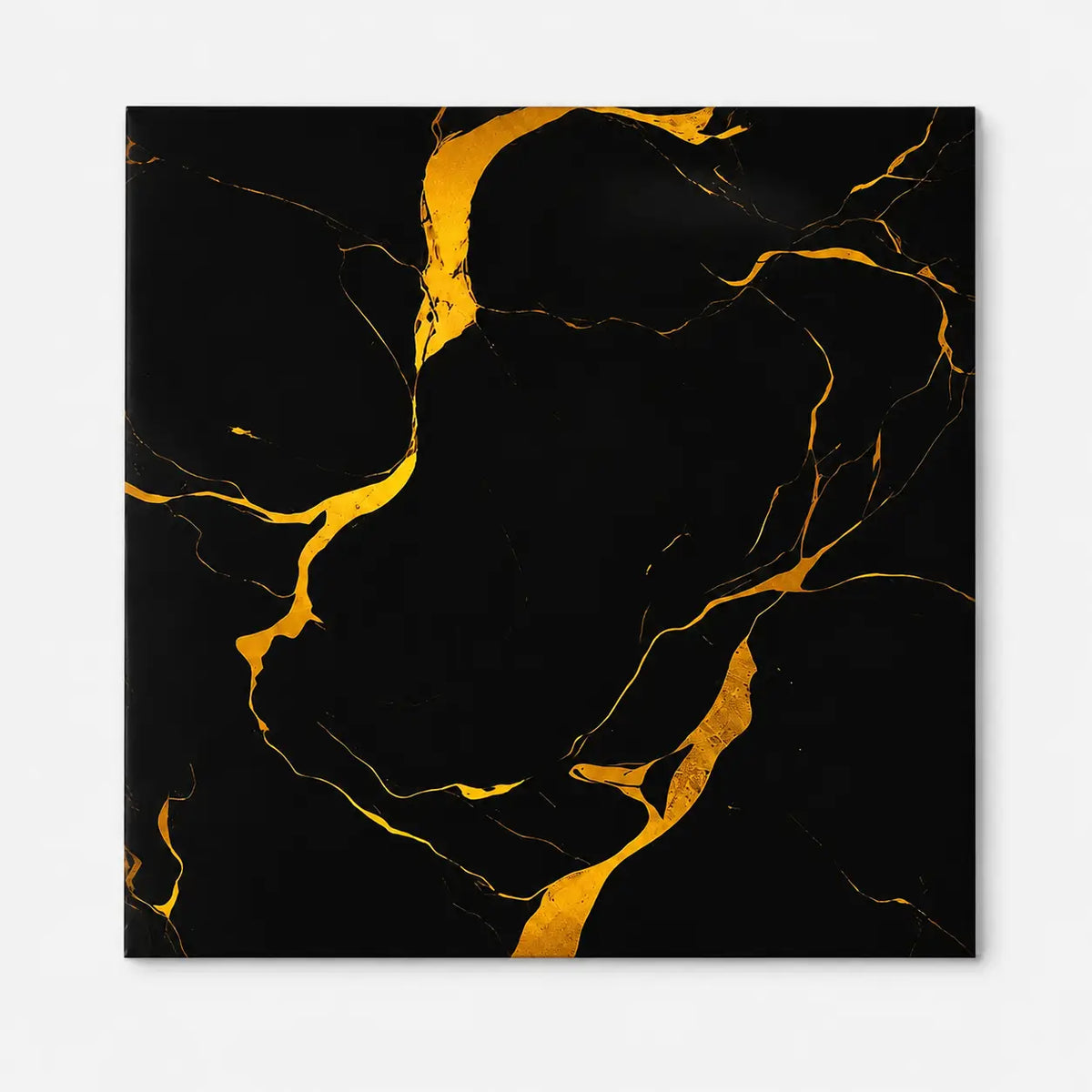 Minéra – Carrelage mural adhésif effet marbre noir doré – vue principale