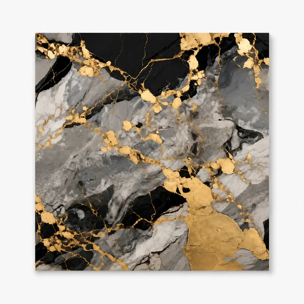 Minéra – Carrelage mural adhésif effet marbre graphite doré – vue principale